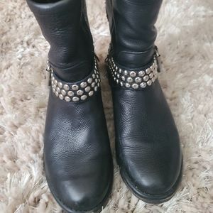 Black Steve Madden Moto Booties 7.5